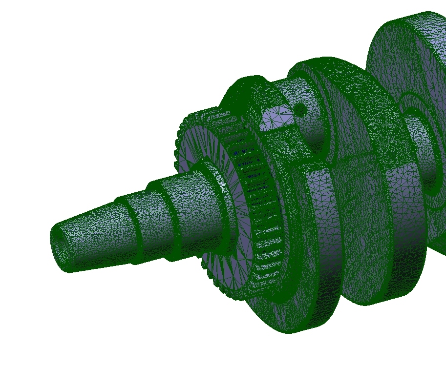Crankshaft STL triangle view (2)