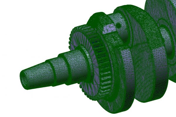 Crankshaft STL triangle view (2)